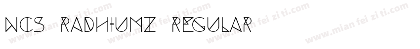 NCS Radhiumz Regular字体转换
